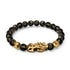 Pixiu Feng Shui Bracelet | CARBON Element | Black Agate x 18k Gold
